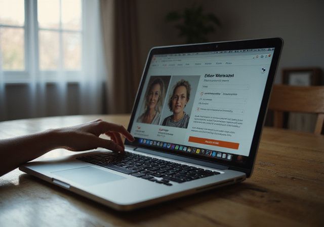 Met een laptop op zoek naar een oudere vrouwen sexdate
