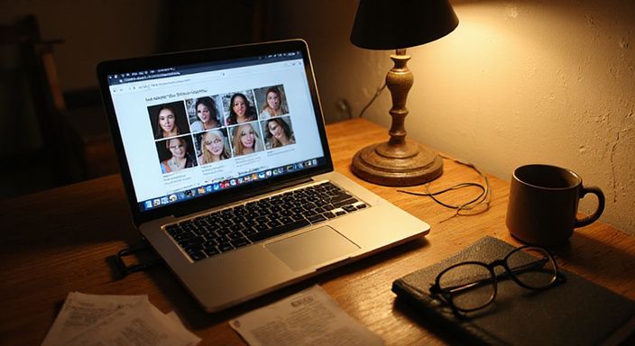 Een rommelige werkplek met een laptop en persoonlijke spulletjes. Een rommelige werkplek met een laptop en persoonlijke spulletjes.